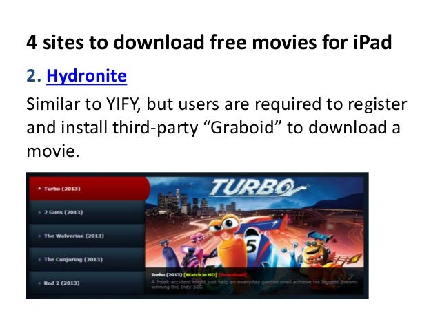 free movie downloads for ipad 2